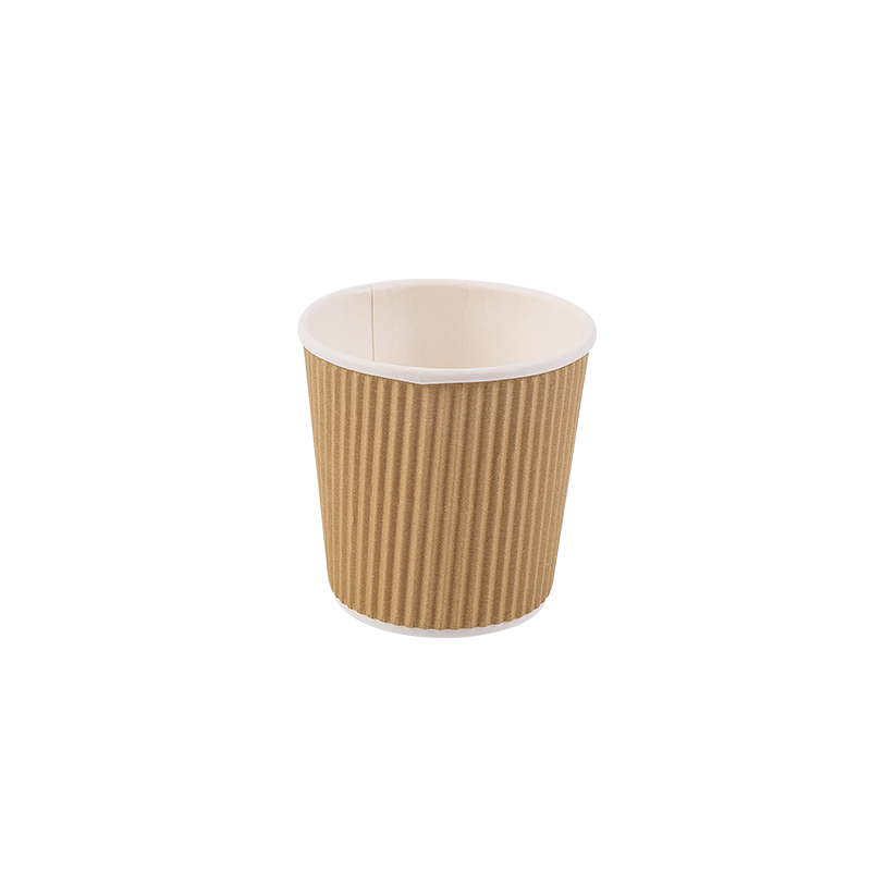4oz jednorázové biologicky odbouratelné kelímky z vlnitého papíru