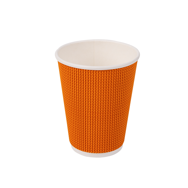12oz jednorázové biologicky odbouratelné kelímky z vlnitého papíru