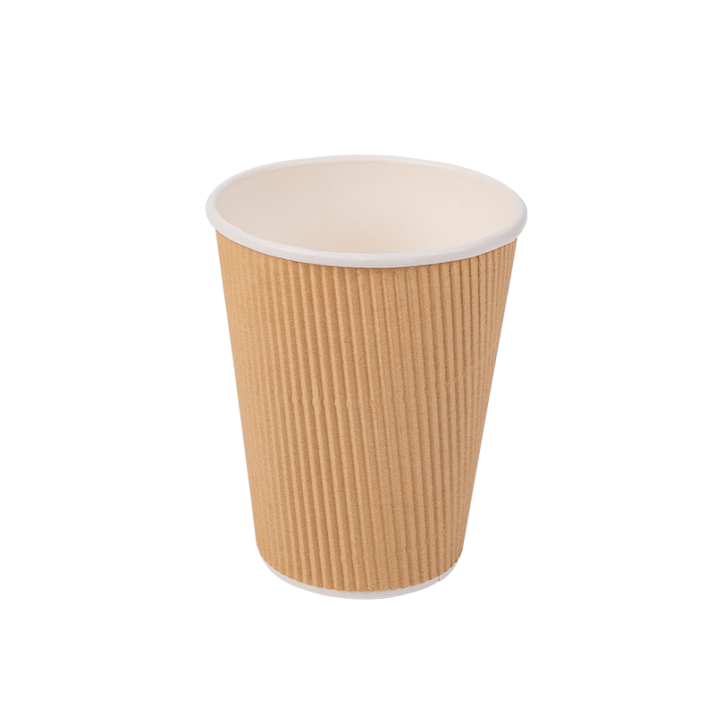 12oz jednorázové biologicky odbouratelné kelímky z vlnitého papíru