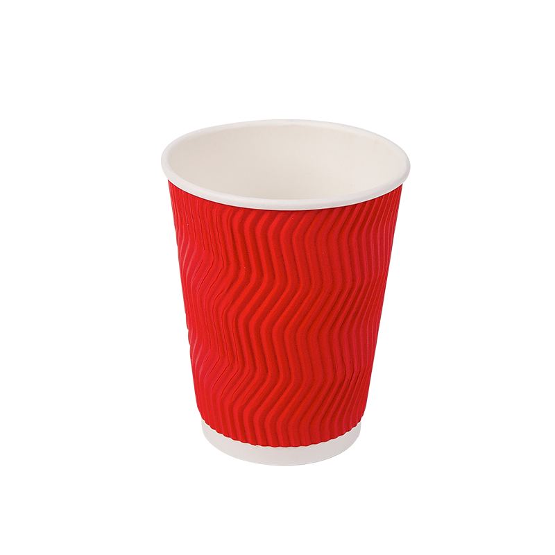 12oz jednorázové biologicky odbouratelné kelímky z vlnitého papíru