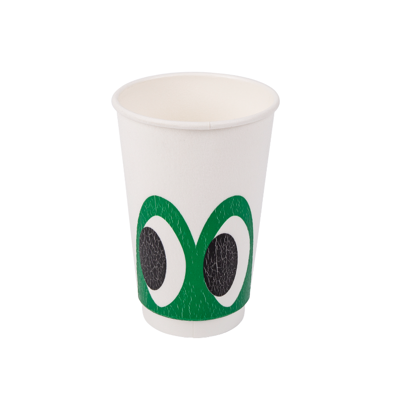 16oz Jednorázový biologicky odbouratelný dvouvrstvý papírový kelímek